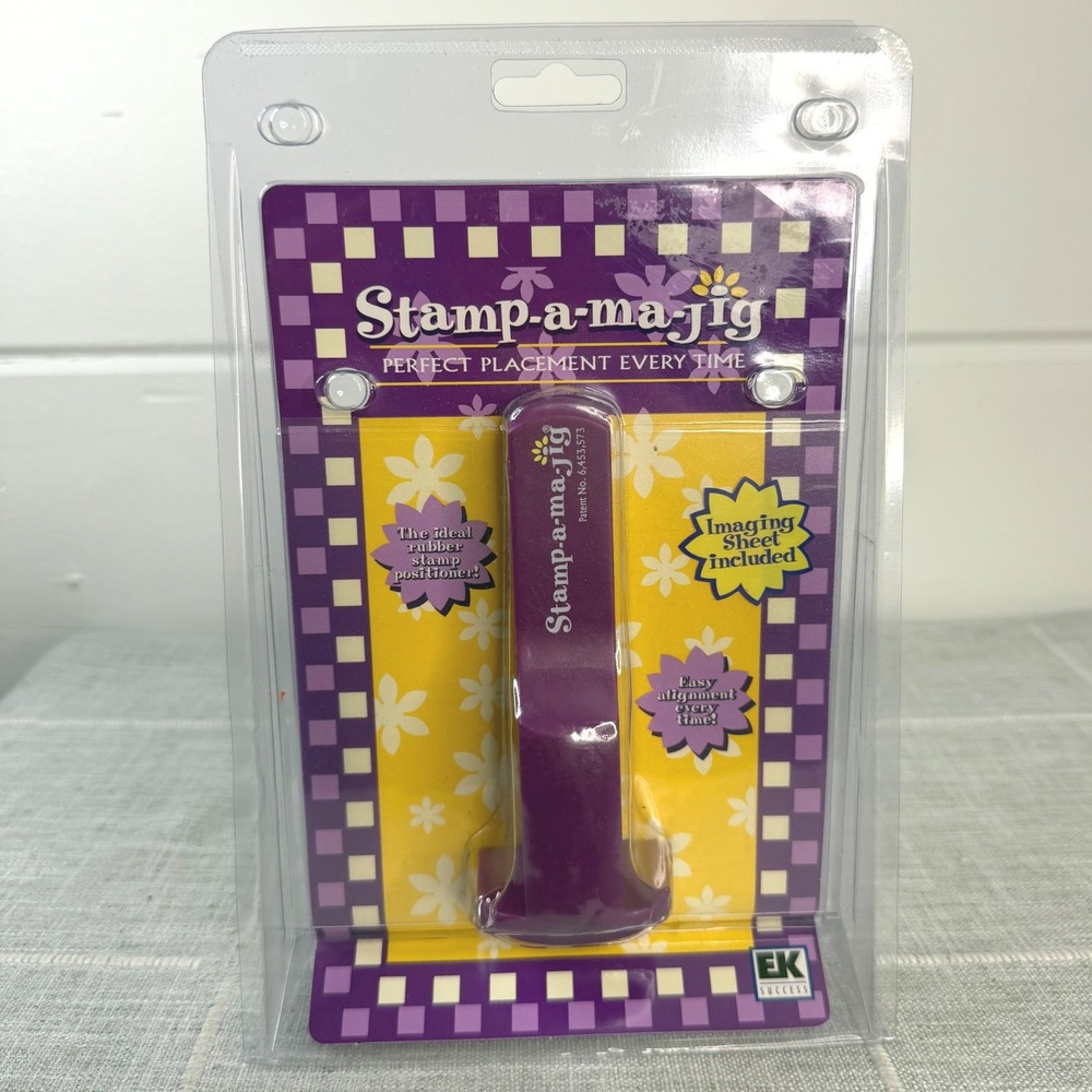 Stamp A-Ma-Jig Rubber Stamp Positioner EK Success Craftek Purple EKSTP01